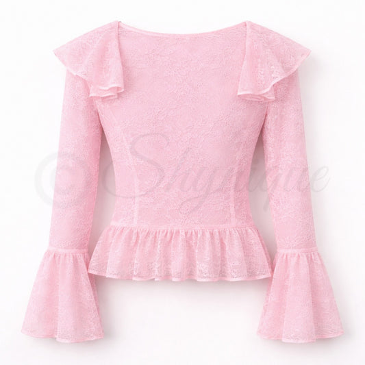 L'Amour Lace Top - Pink