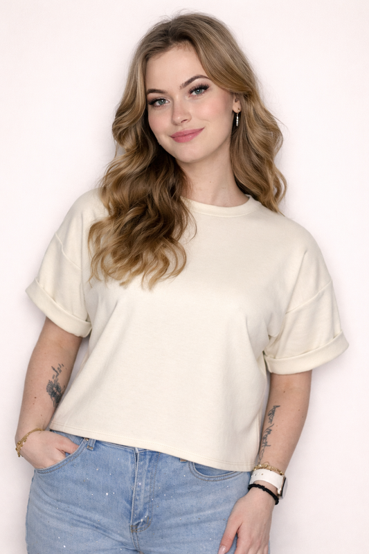 Essential Oversized Tee - Beige