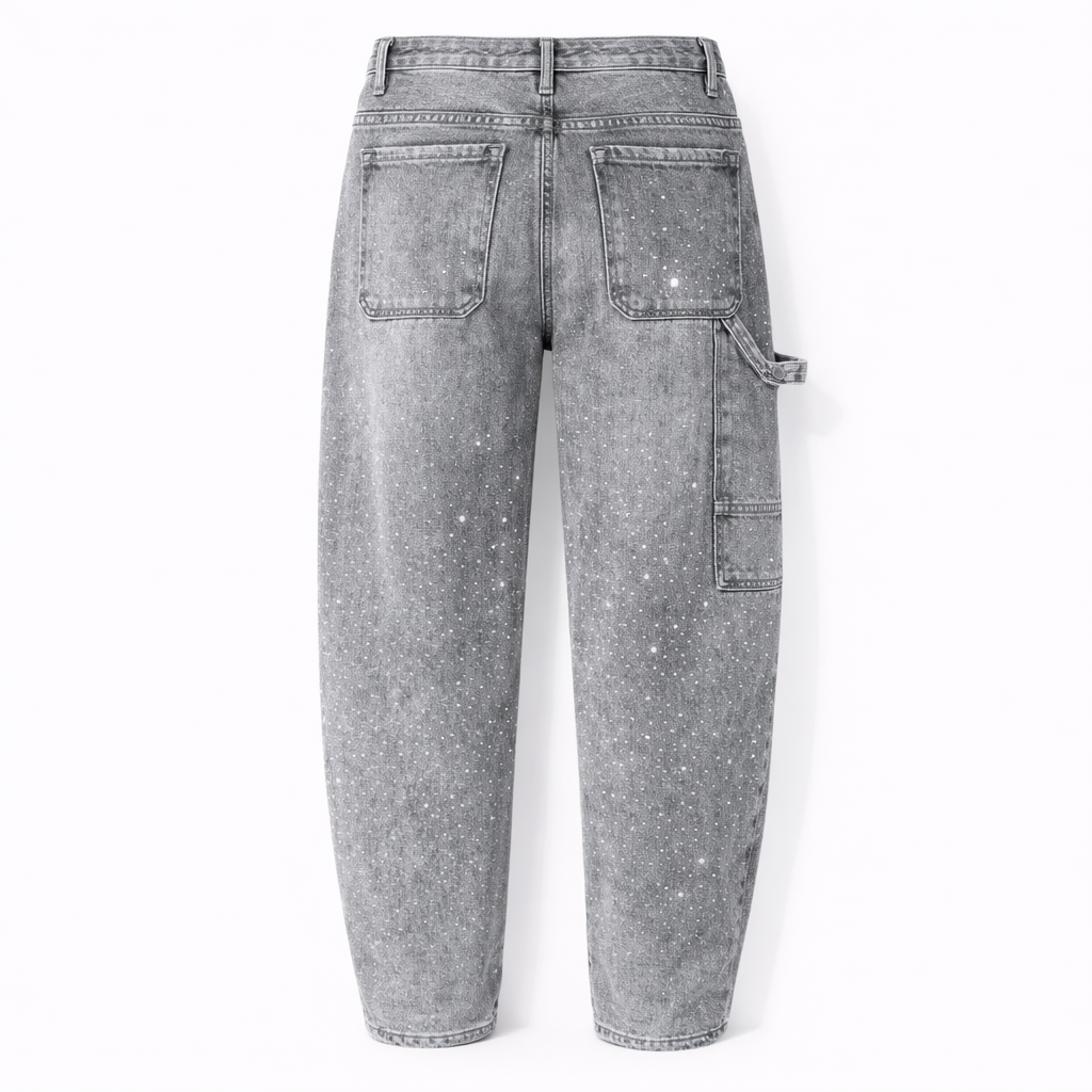 Glitter Nova Balloon Jeans – Grey
