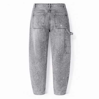 Glitter Nova Balloon Jeans – Grey