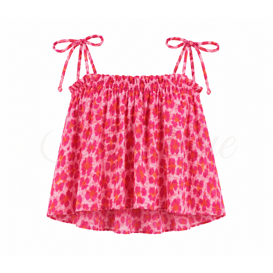 Leopard Vibe Top - Pink