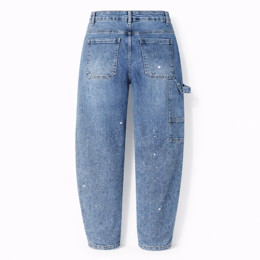 Glitter Nova Balloon Jeans - Blue