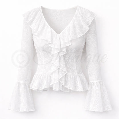 L'Amour Lace Top - White