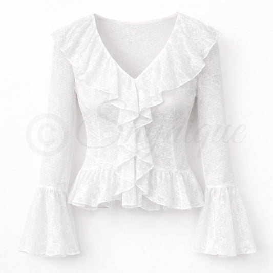 L'Amour Lace Top - White