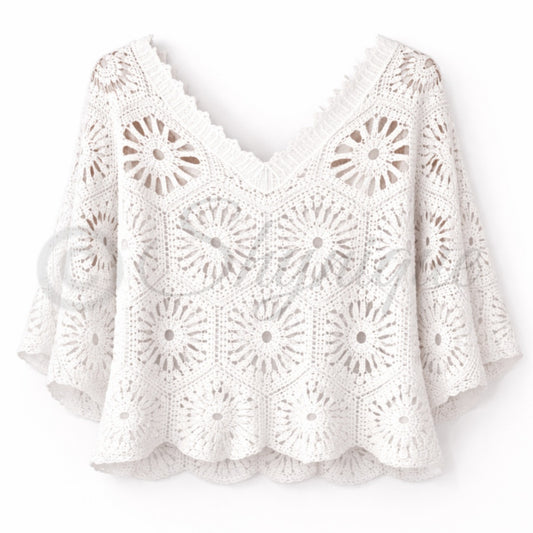 Isla Crochet 2-Piece Top - White