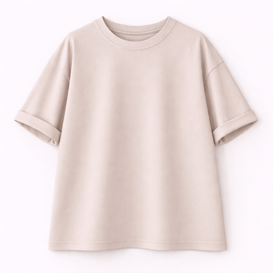 Essential Oversized Tee - Beige