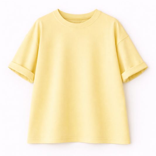 Essential Oversized Tee - Light Yellow