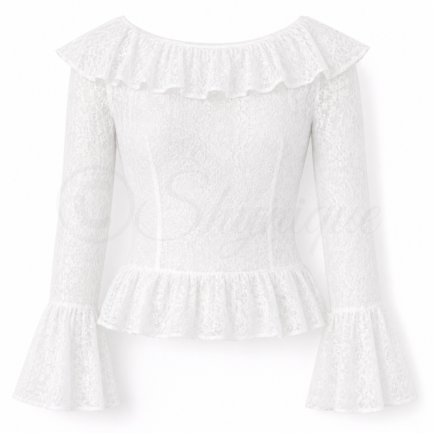 L'Amour Lace Top - White