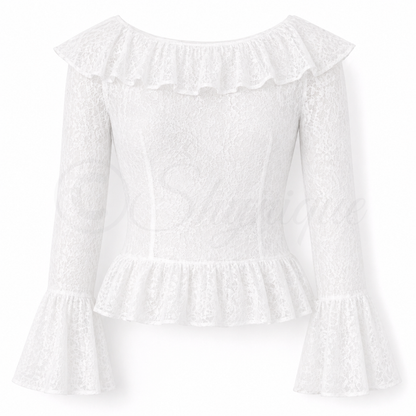 L'Amour Lace Top - White